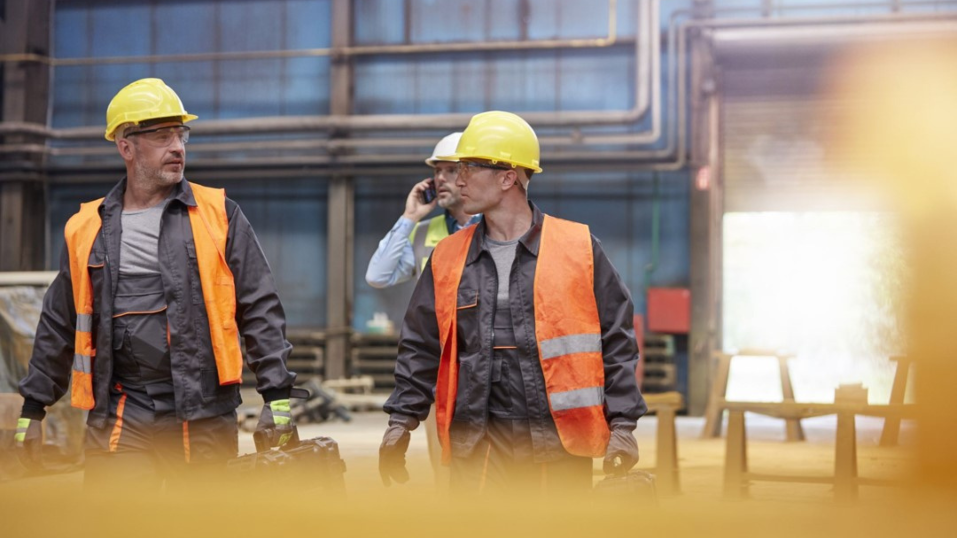 men on site
